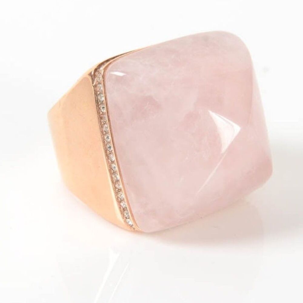 Michael Kors Blush Rush Collection Pink Stone Ring size 8 - Picture 4 of 13